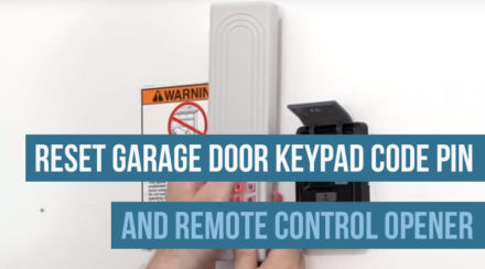 clicker garage door keypad reset craftsman